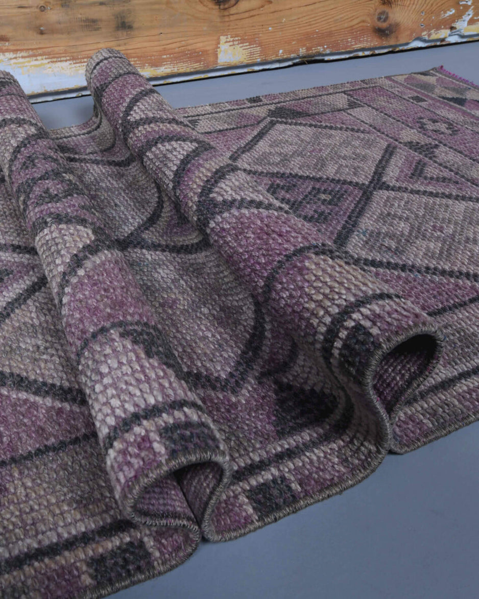 Vintage Purple Runner Rug
