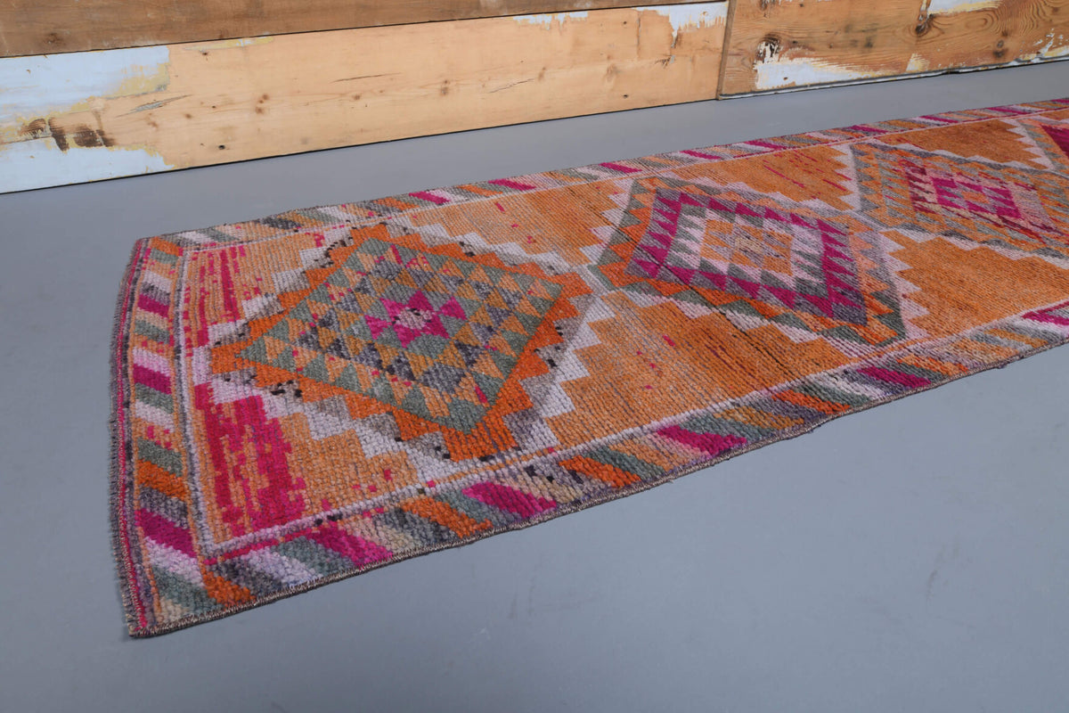 One-of-a-kind 1970s Anatolian vintage runner rug in wool, 2'10" x 10'8"