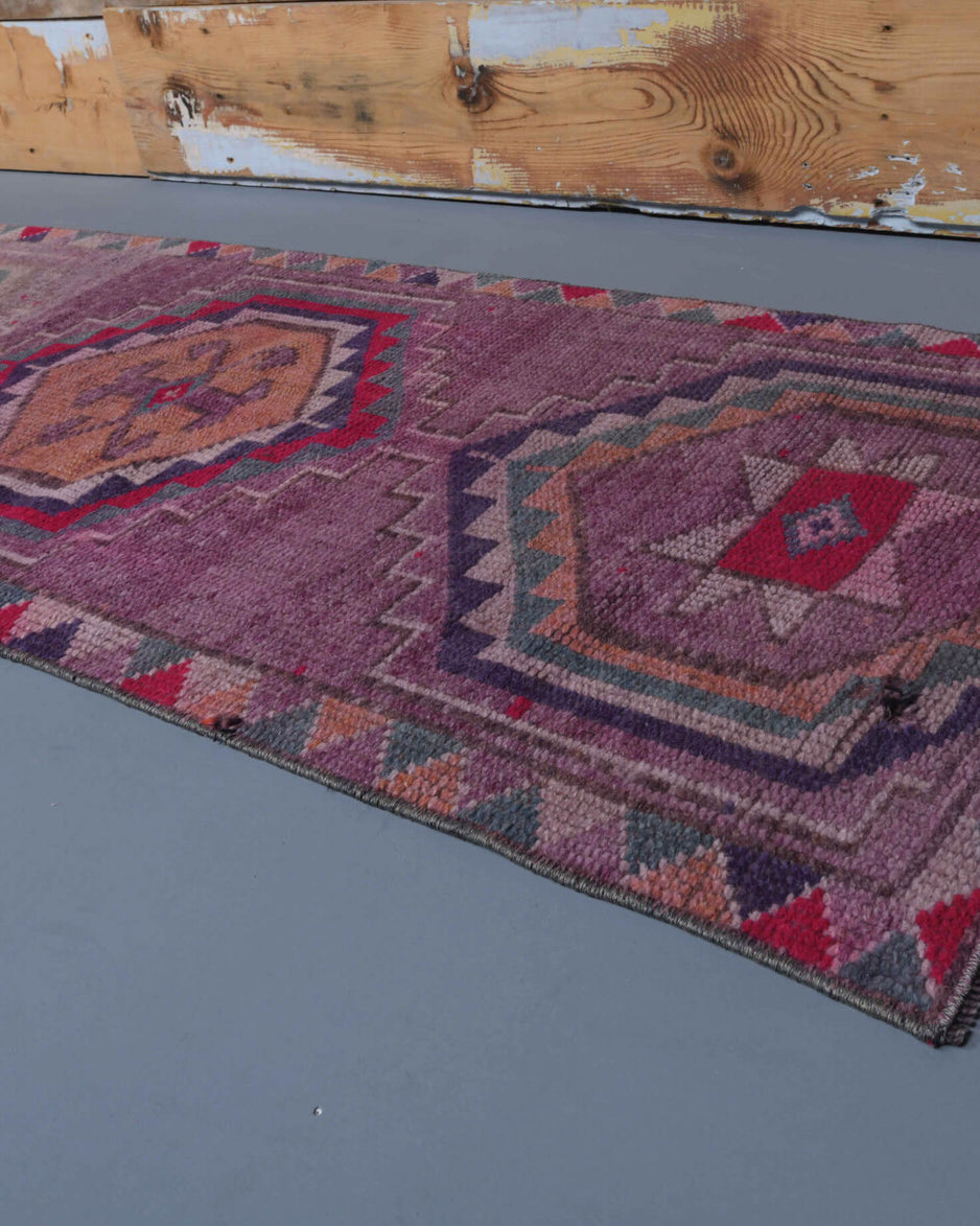 One-of-a-kind 1970s Anatolian vintage runner rug in wool, 2'8" x 11'3"