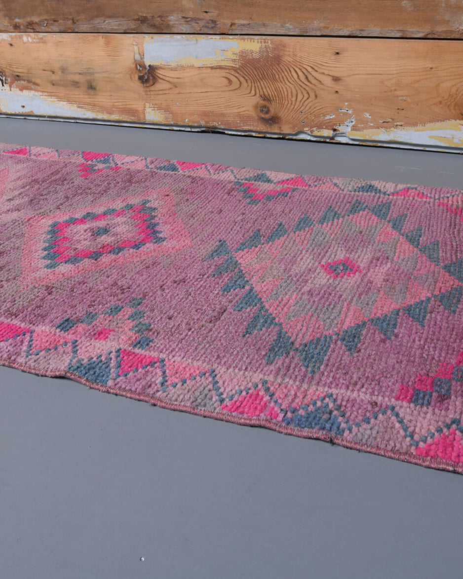 One-of-a-kind 1970s Anatolian vintage runner rug in wool, 2'8" x 11'1"