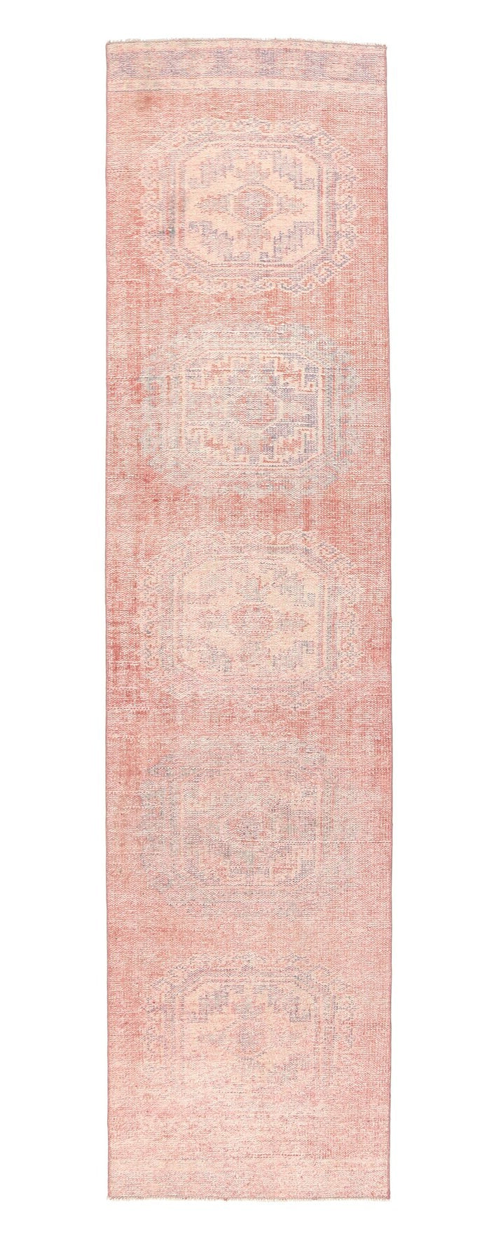 Vintage Anatolian Pink Runner Rug