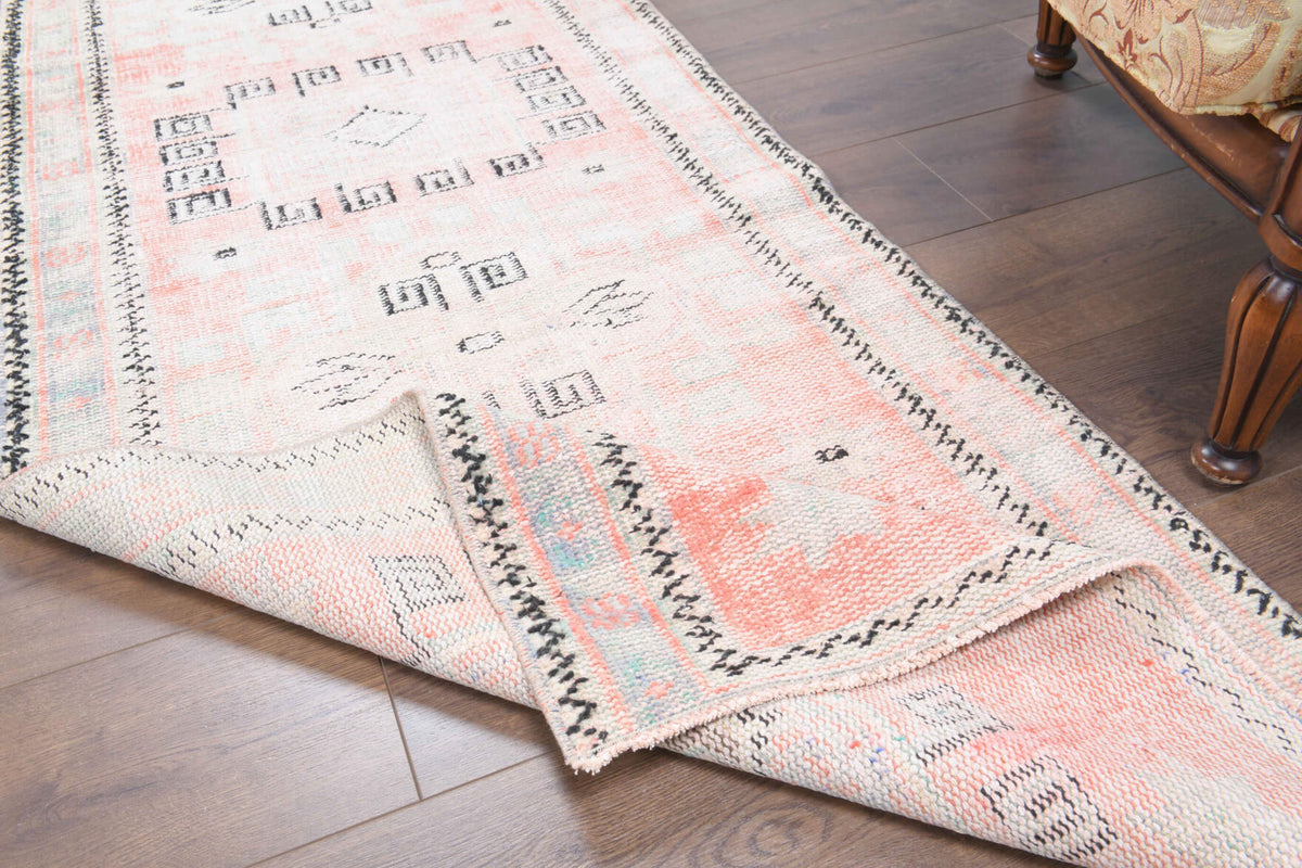 Handmade wool runner from Anatolia, Turkey – 3x11 Wool Antique Runner Rug 2'8" x 10'9"