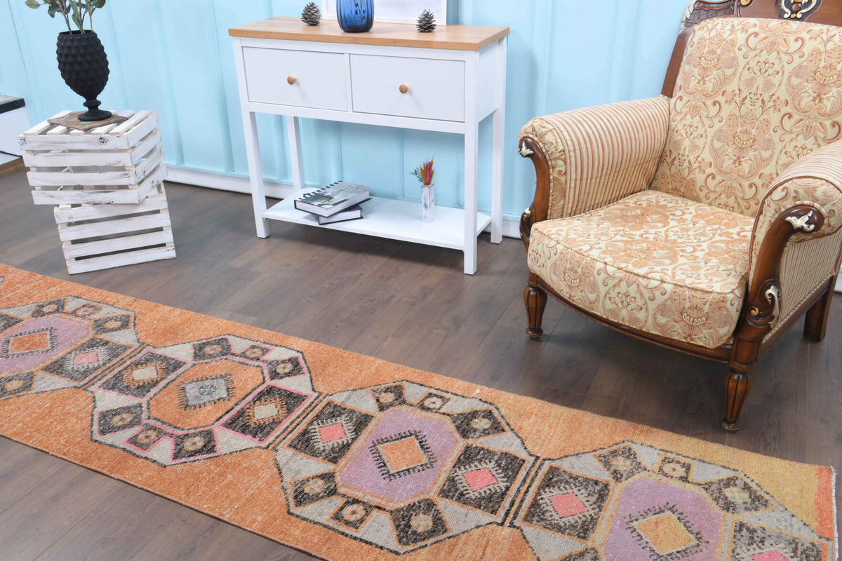 One-of-a-kind 1970s Anatolian vintage runner rug in wool, 2'6" x 10'10"