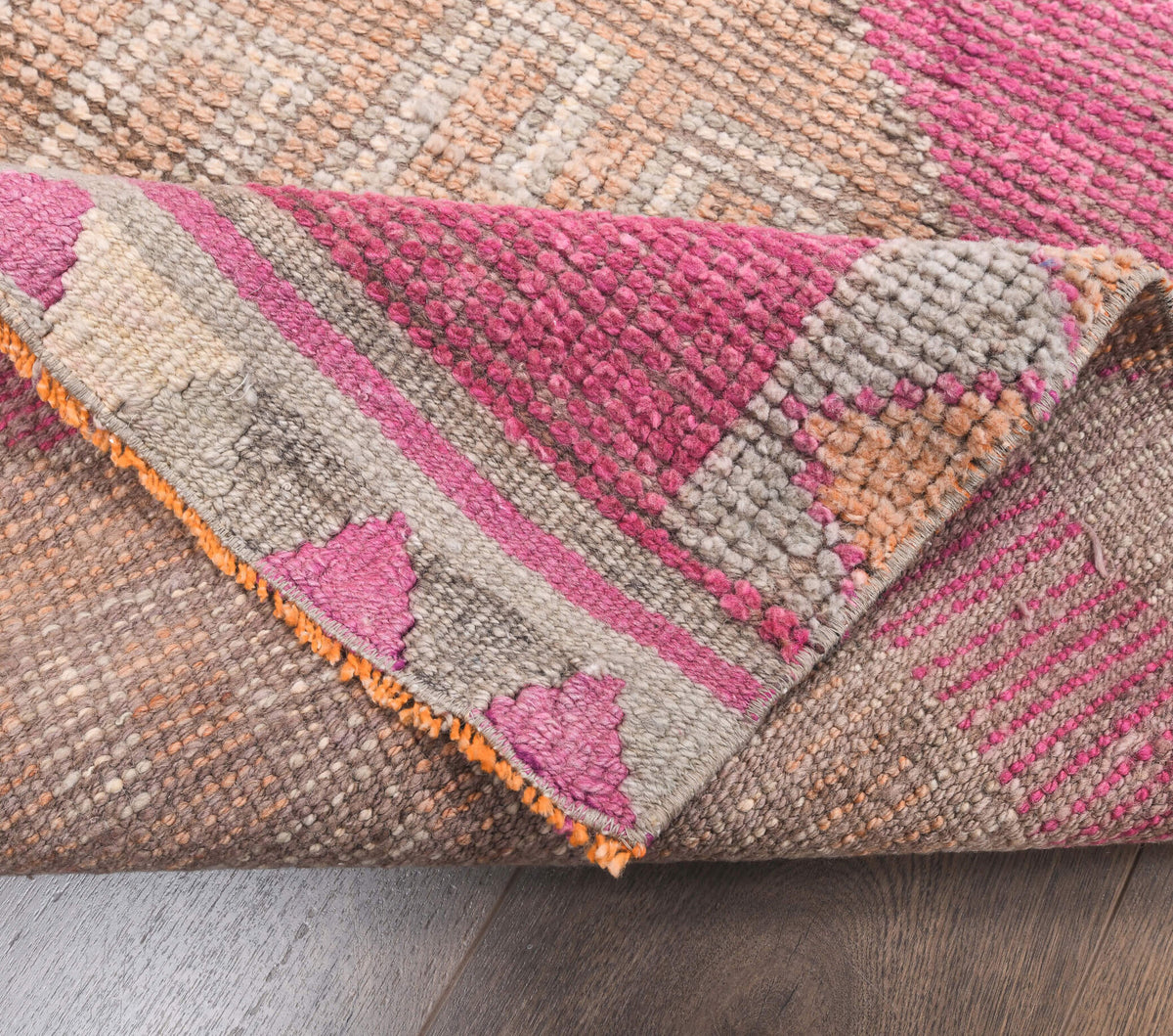 92x356 cm vintage Anatolian runner rug – Melihenur, low pile, wool