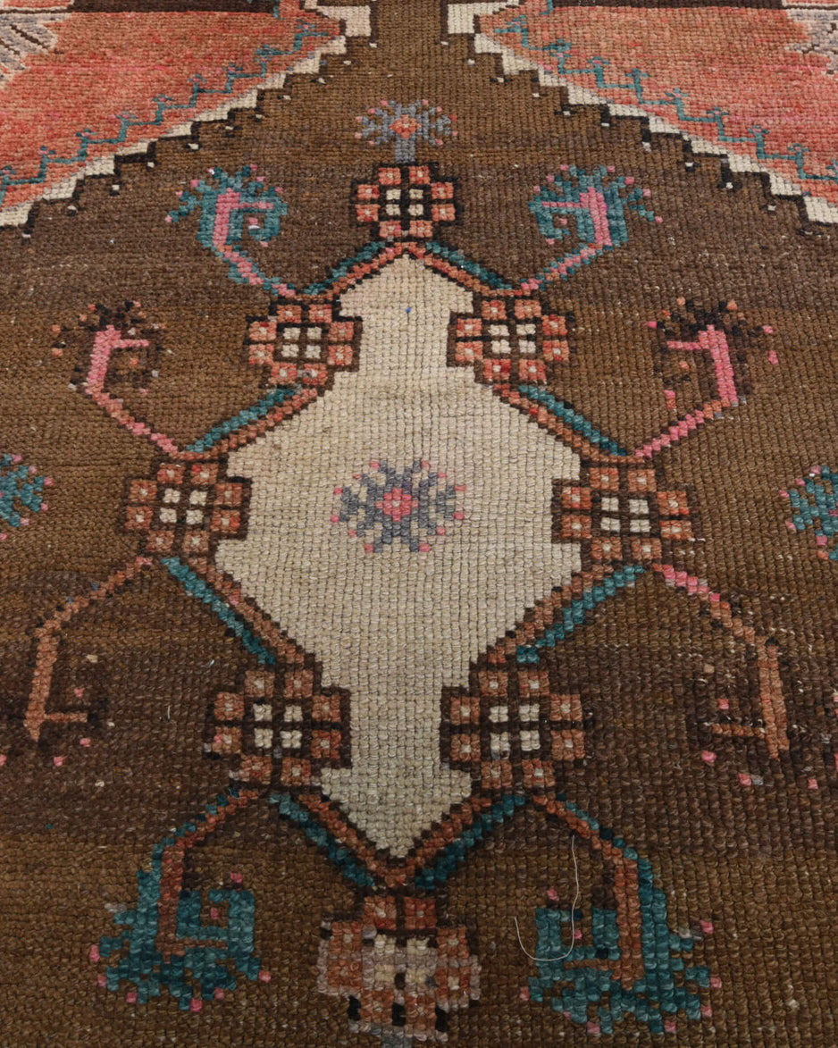 One-of-a-kind 1970s Anatolian vintage runner rug in wool, 3'5" x 11'10"