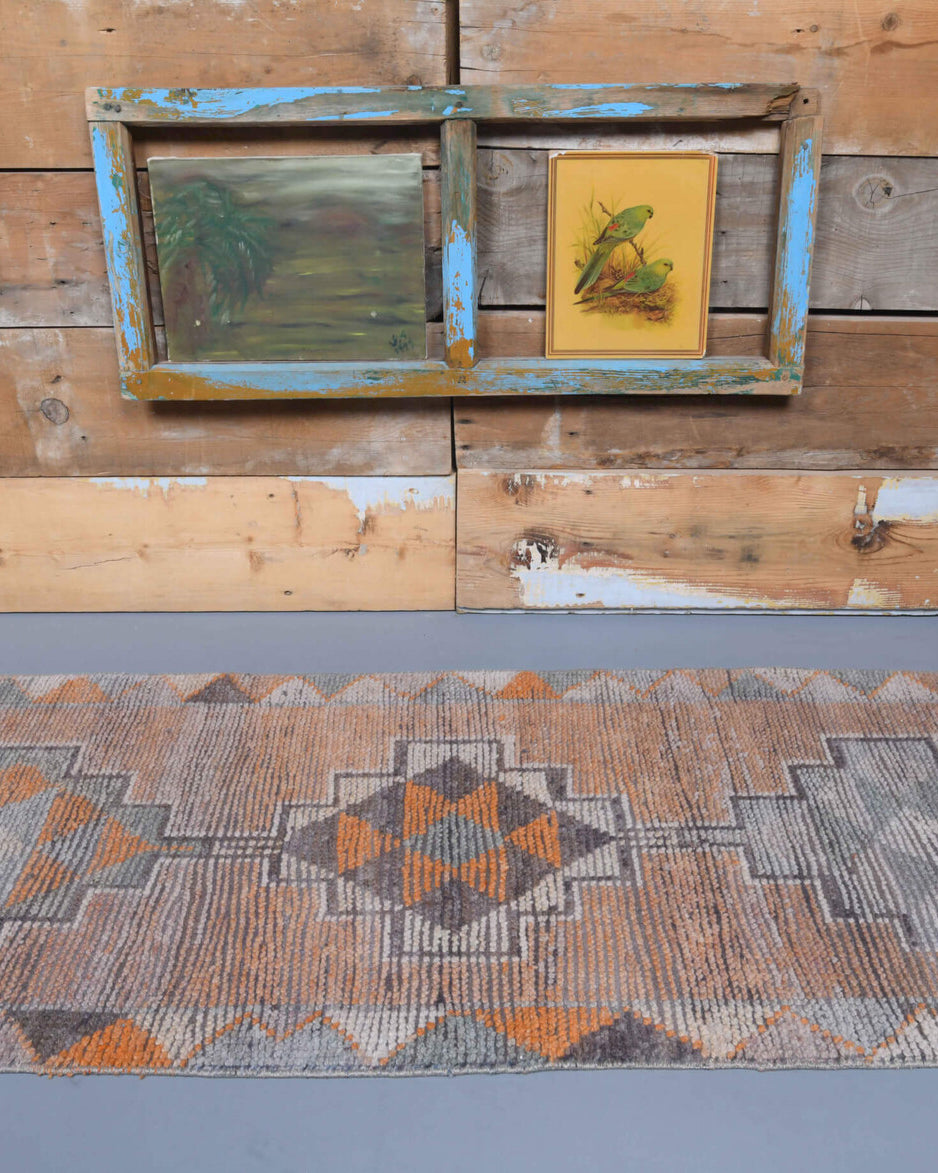 One-of-a-kind 1970s Anatolian vintage runner rug in wool, 2'6" x 12'2"