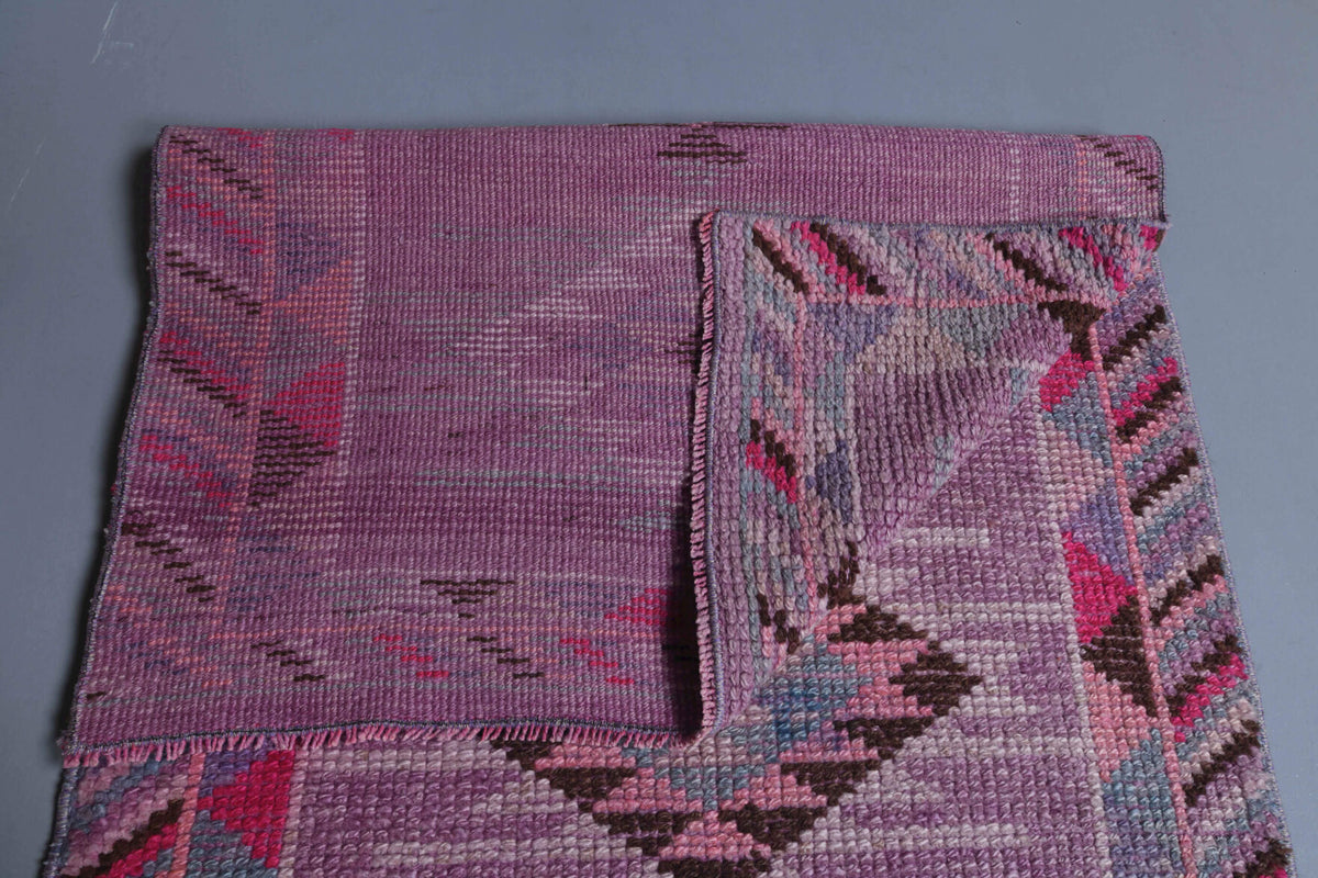 Vintage Hand-Knotted Anatolian Runner Rug