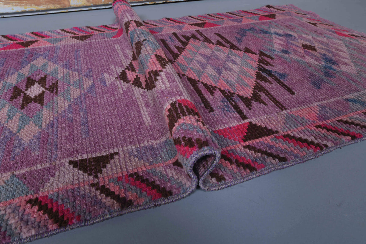 Vintage Hand-Knotted Anatolian Runner Rug