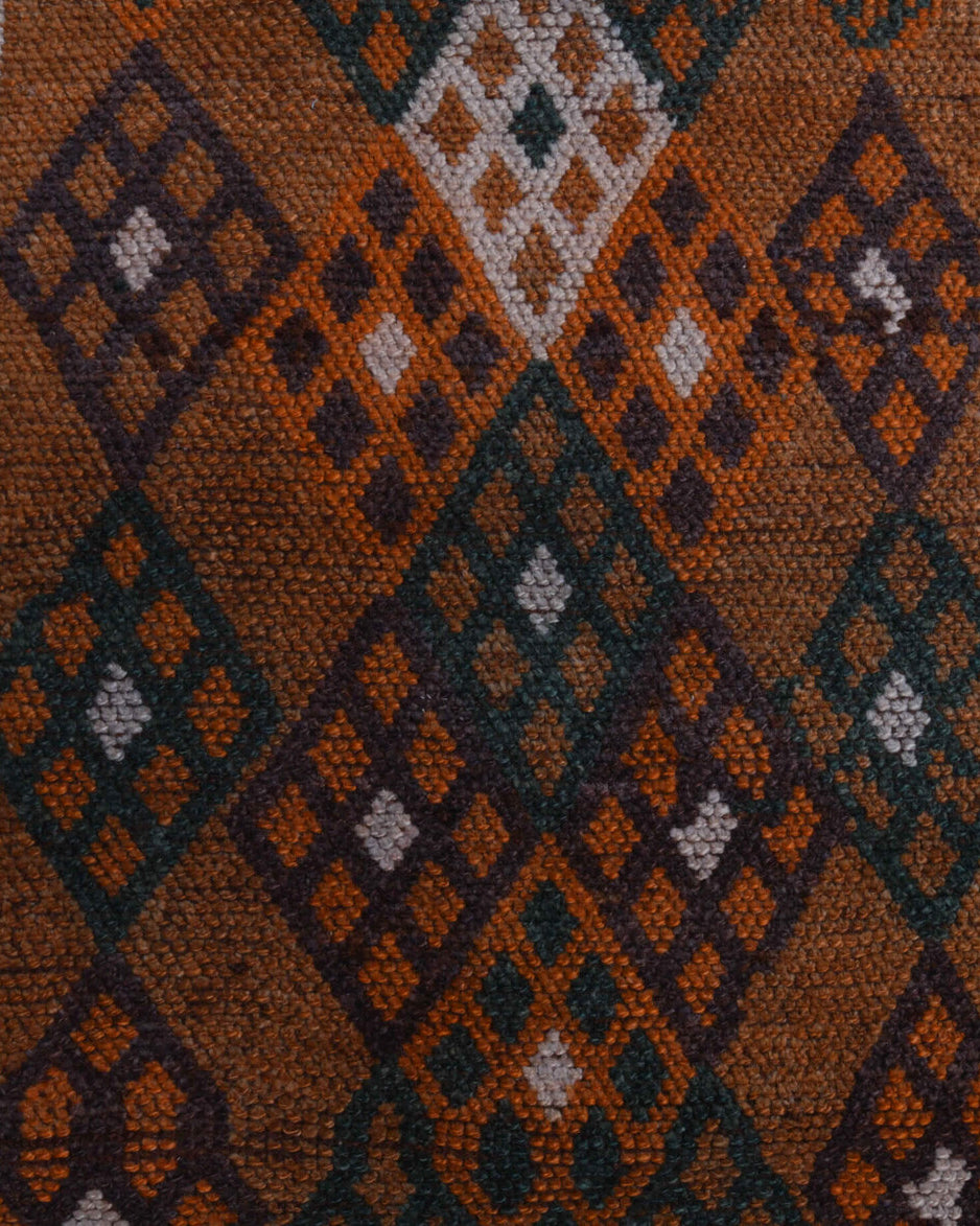 Authentic Anatolian vintage runner rug (1970s) with ikat design – one-of-a-kind at Fame Rugs