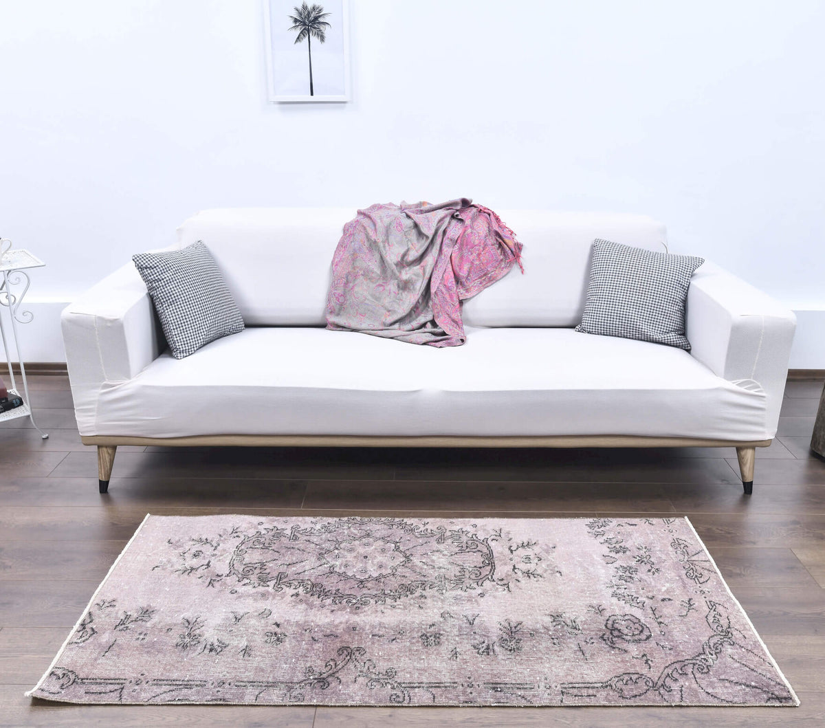 Vintage Purple Small Oushak Rug