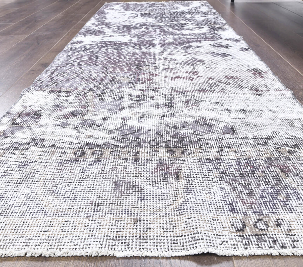 Vintage Gray Anatolian Runner Rug