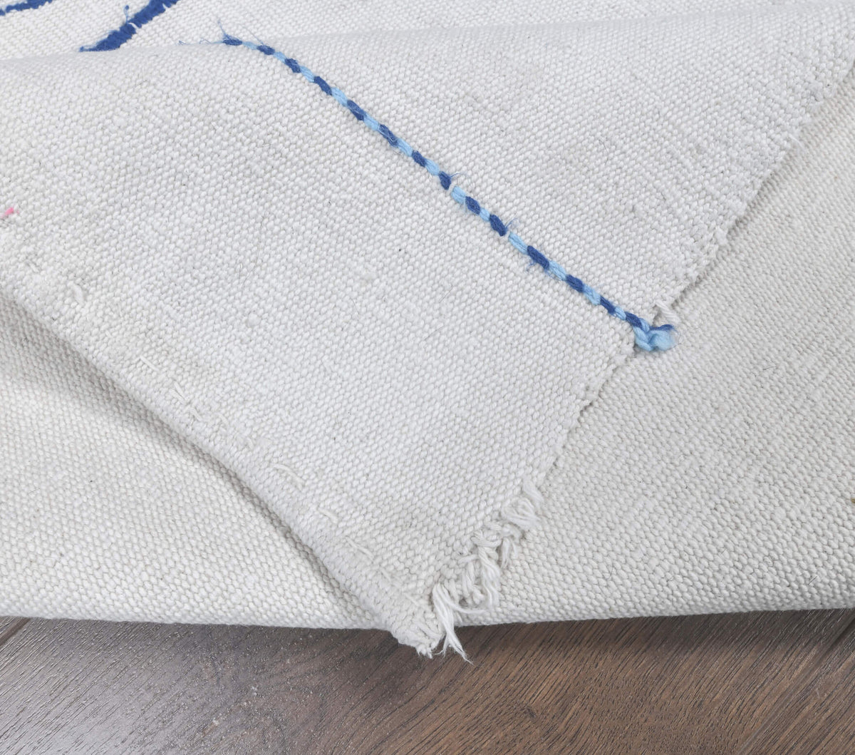Sideraura runner: 1970s handwoven flatweave Anatolian runner with solid motifs and cotton backing