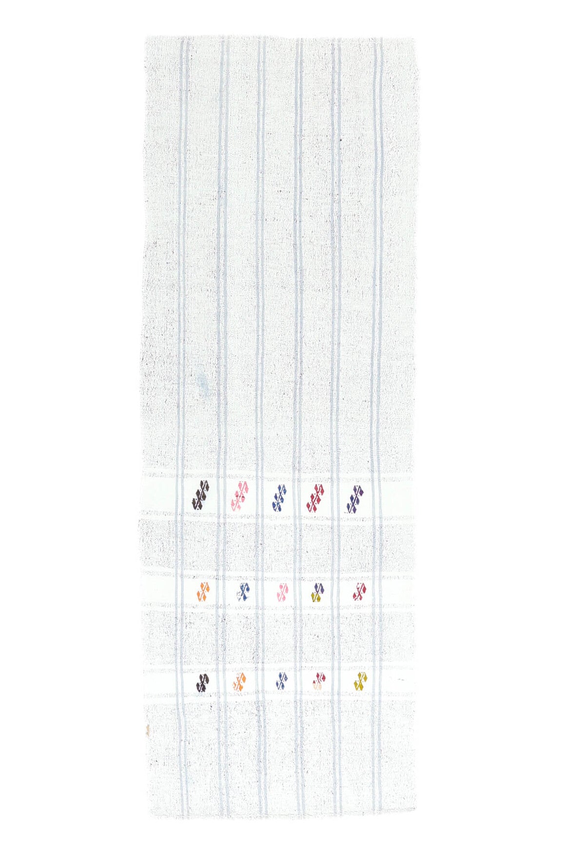 3x7 Vintage Kilim White Runner