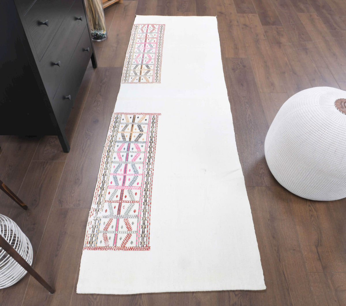 3x8 Flatweave Vintage Runner Rug