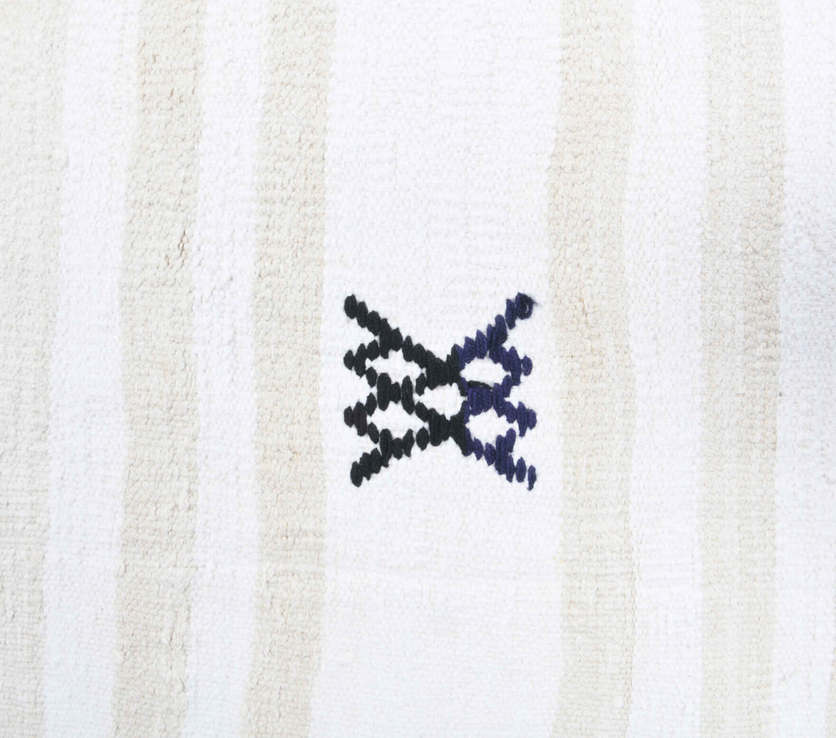 Authentic Anatolian vintage kilim runner rug (1970s) with solid design – one-of-a-kind at Fame Rugs