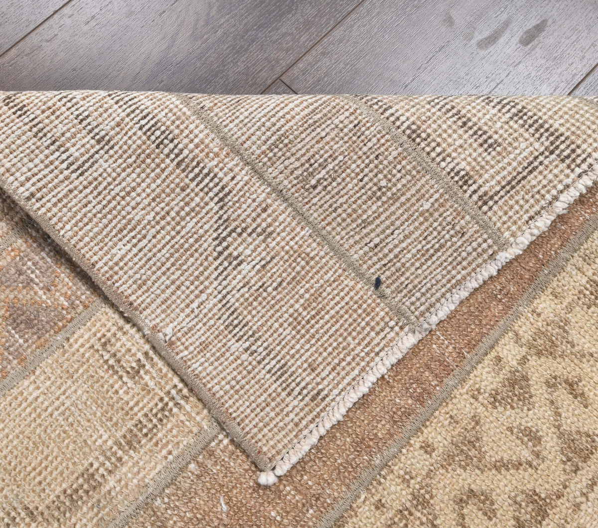 3x9 Vintage Handwoven Geometric Oushak Runner Rug