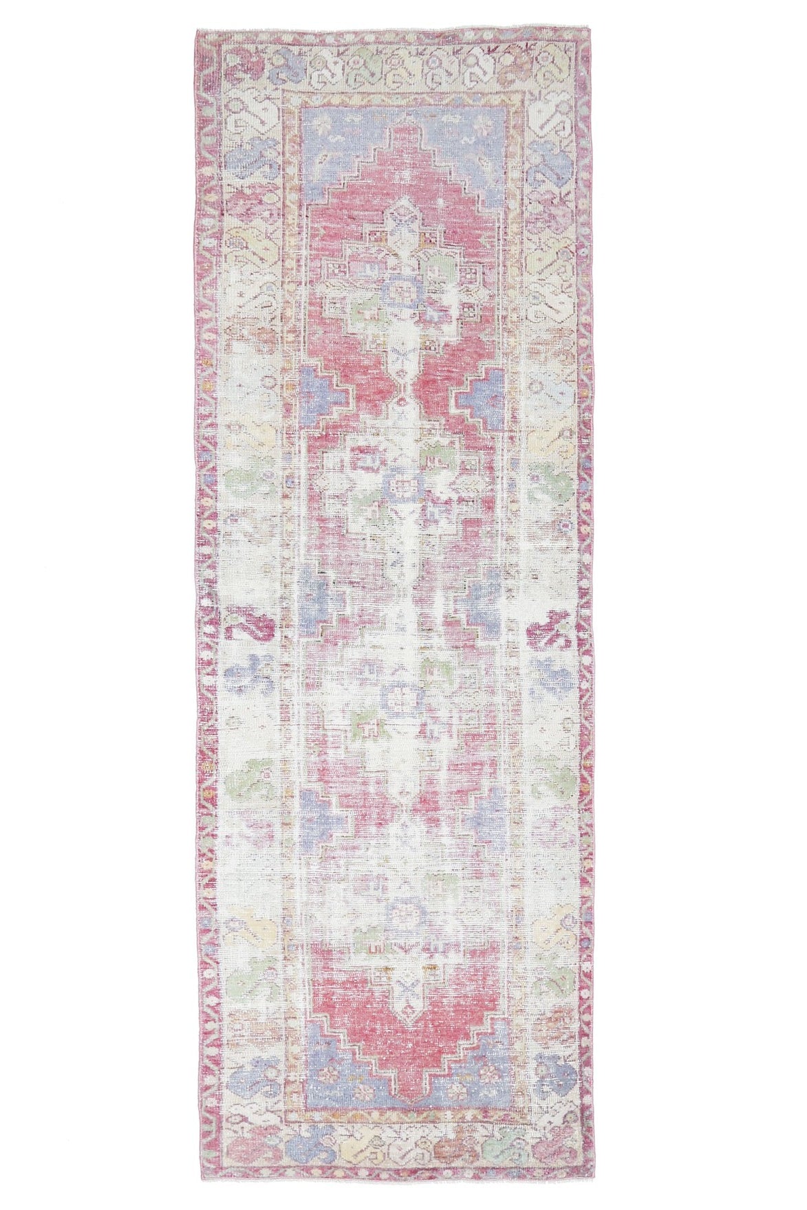 3x9 Wool Antique Anatolian Runner Rug