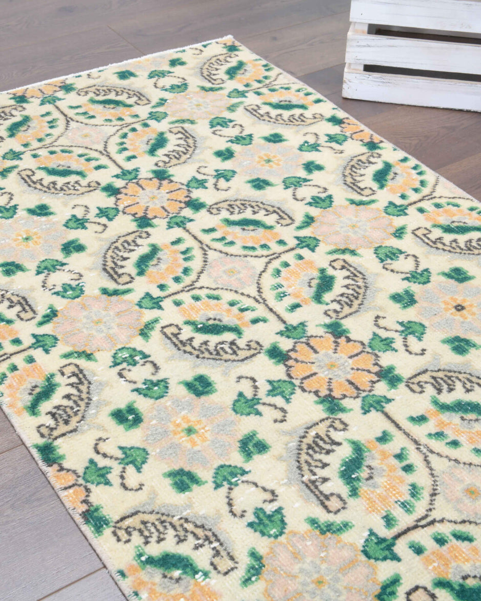 One-of-a-kind 1970s Anatolian vintage runner rug in wool, 2'6" x 9'5"