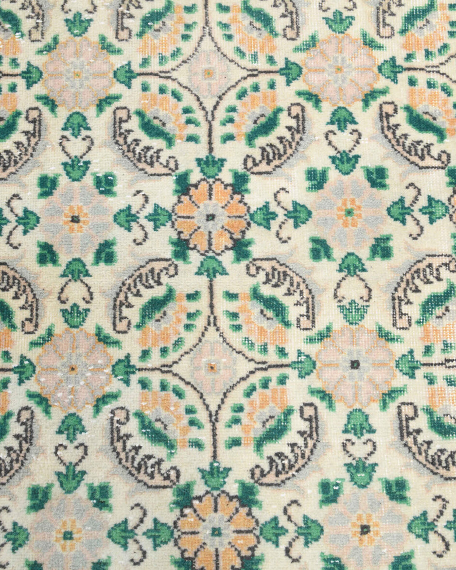 77x288 cm vintage Anatolian runner rug – Petraura, low pile, wool