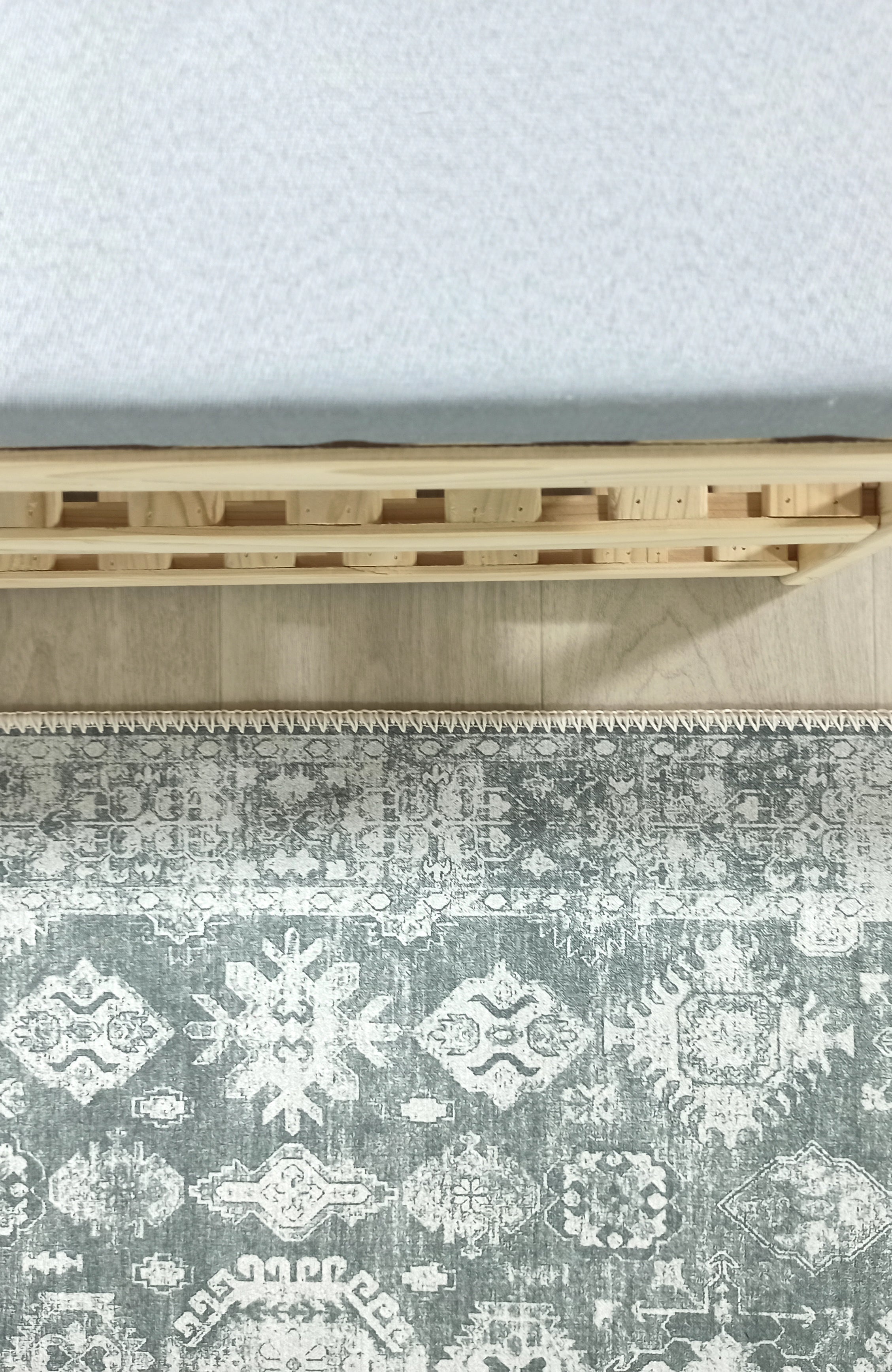 Turkish Vintage Distressed Gray Rug