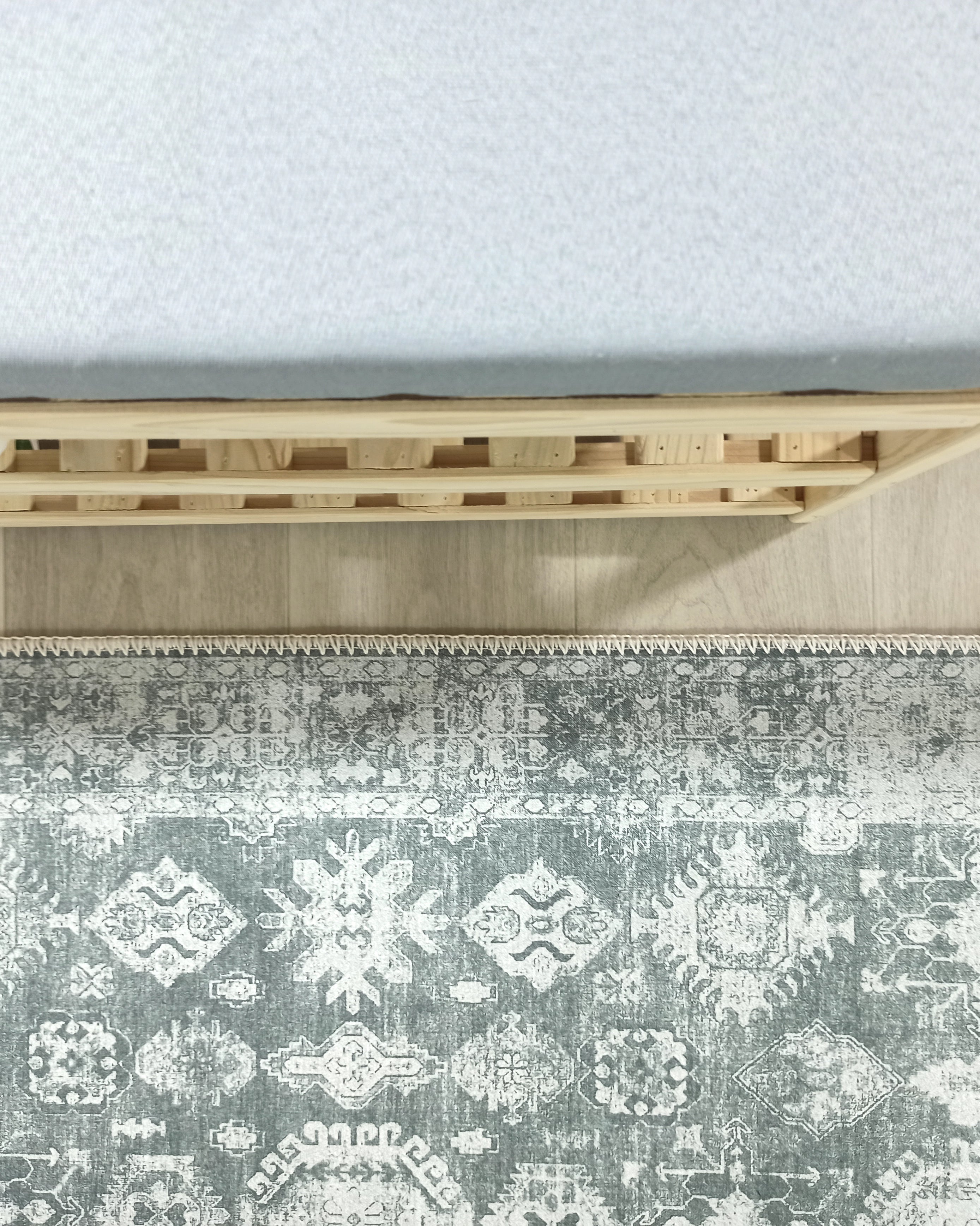 Turkish Vintage Distressed Gray Rug