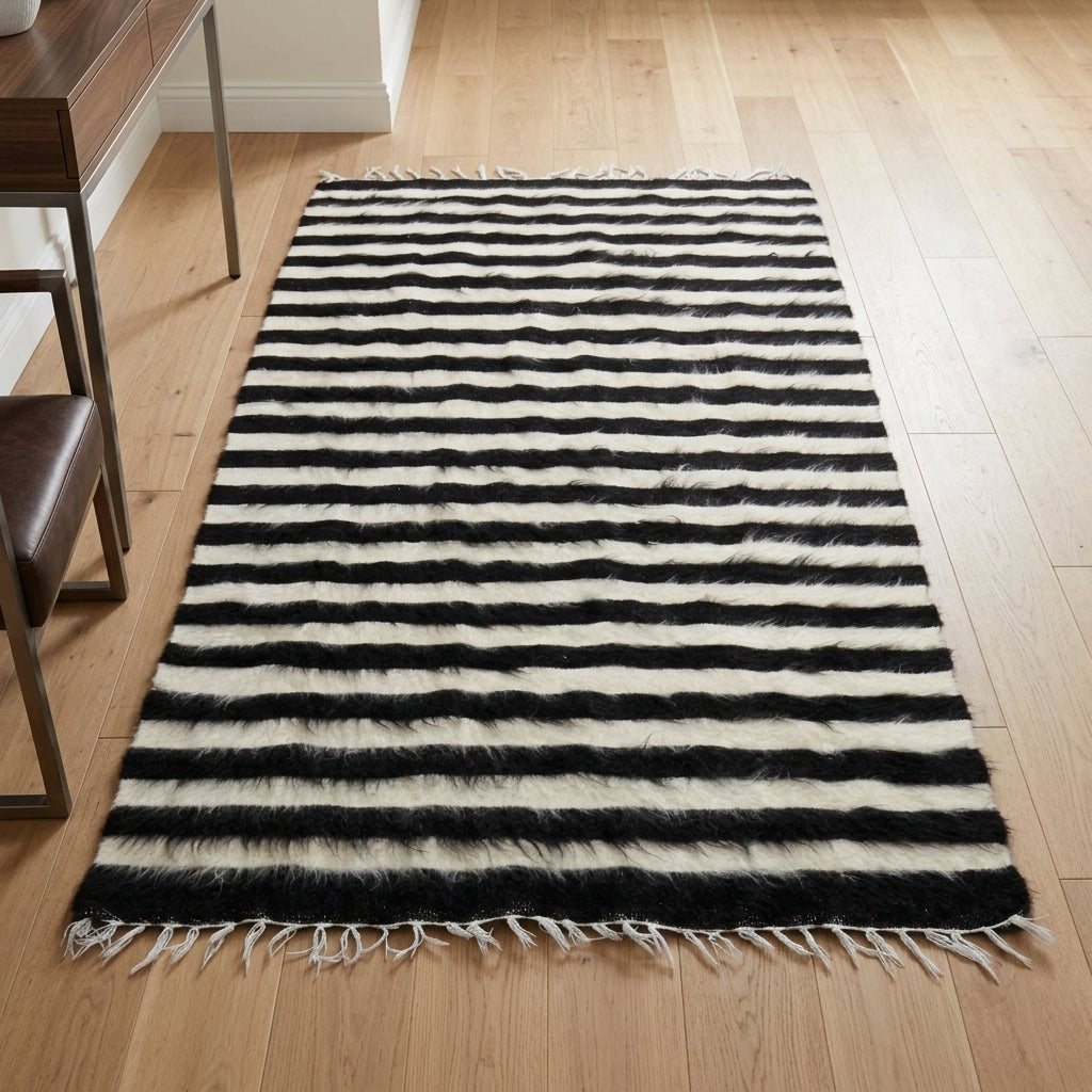 Oriental pattern on the Selvipare vintage kilim rug – handwoven flatweave in Anatolia, Turkey