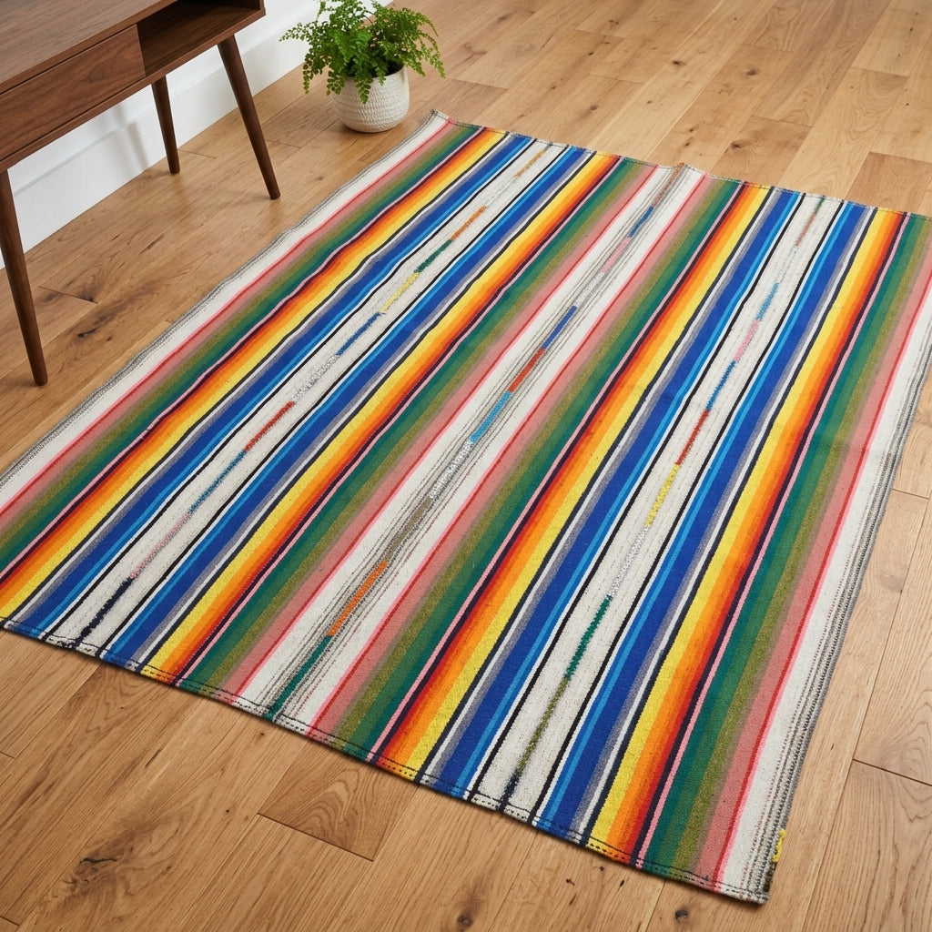 Oriental pattern on the Zambakperi vintage kilim rug – handwoven flatweave in Anatolia, Turkey