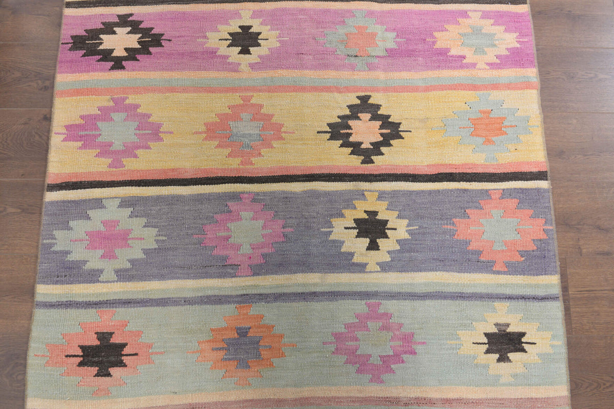4x10 Wool Vintage Runner Rug