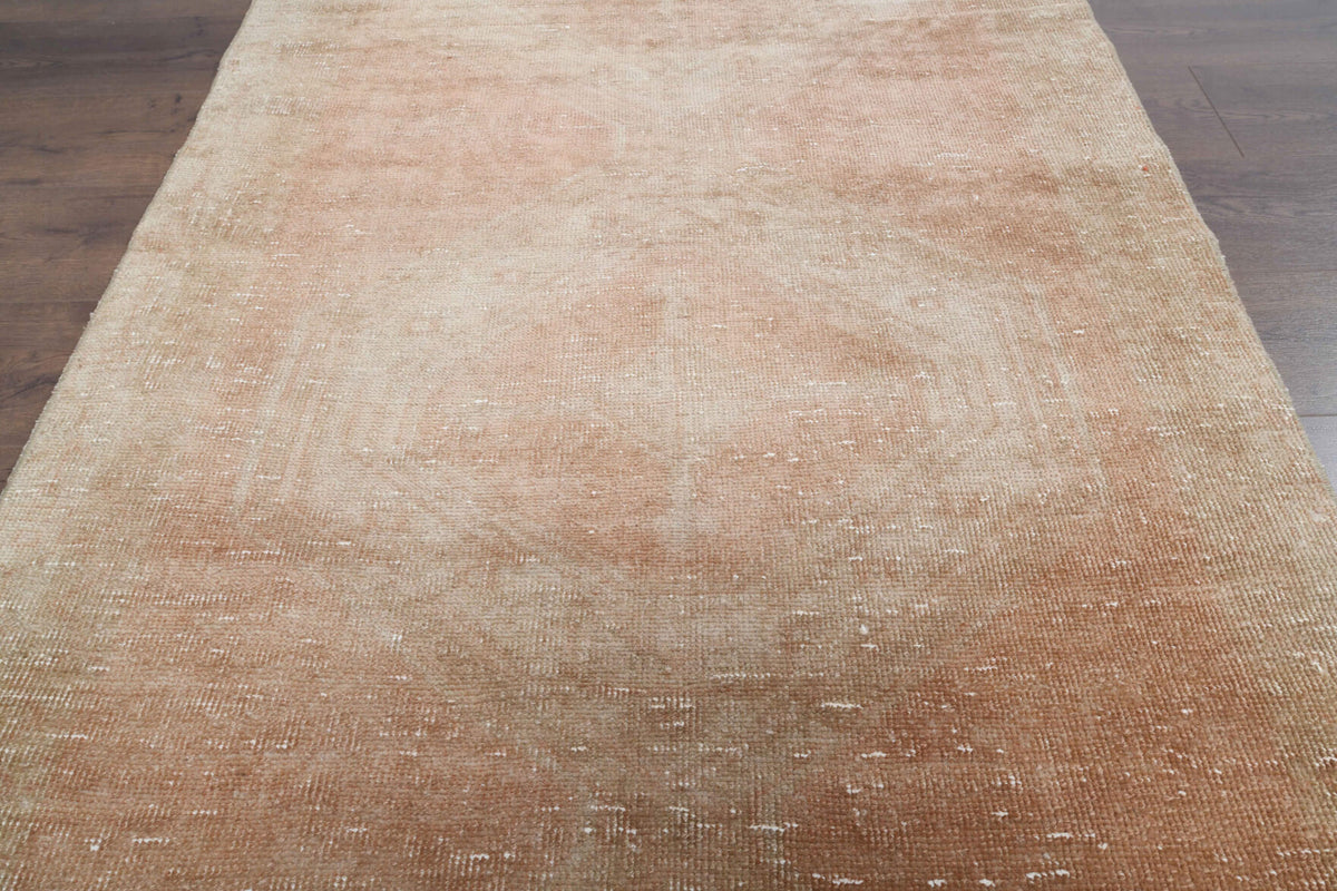 One-of-a-kind 1940s Anatolian antique washed vintage runner rug in wool, 3'10" x 11'