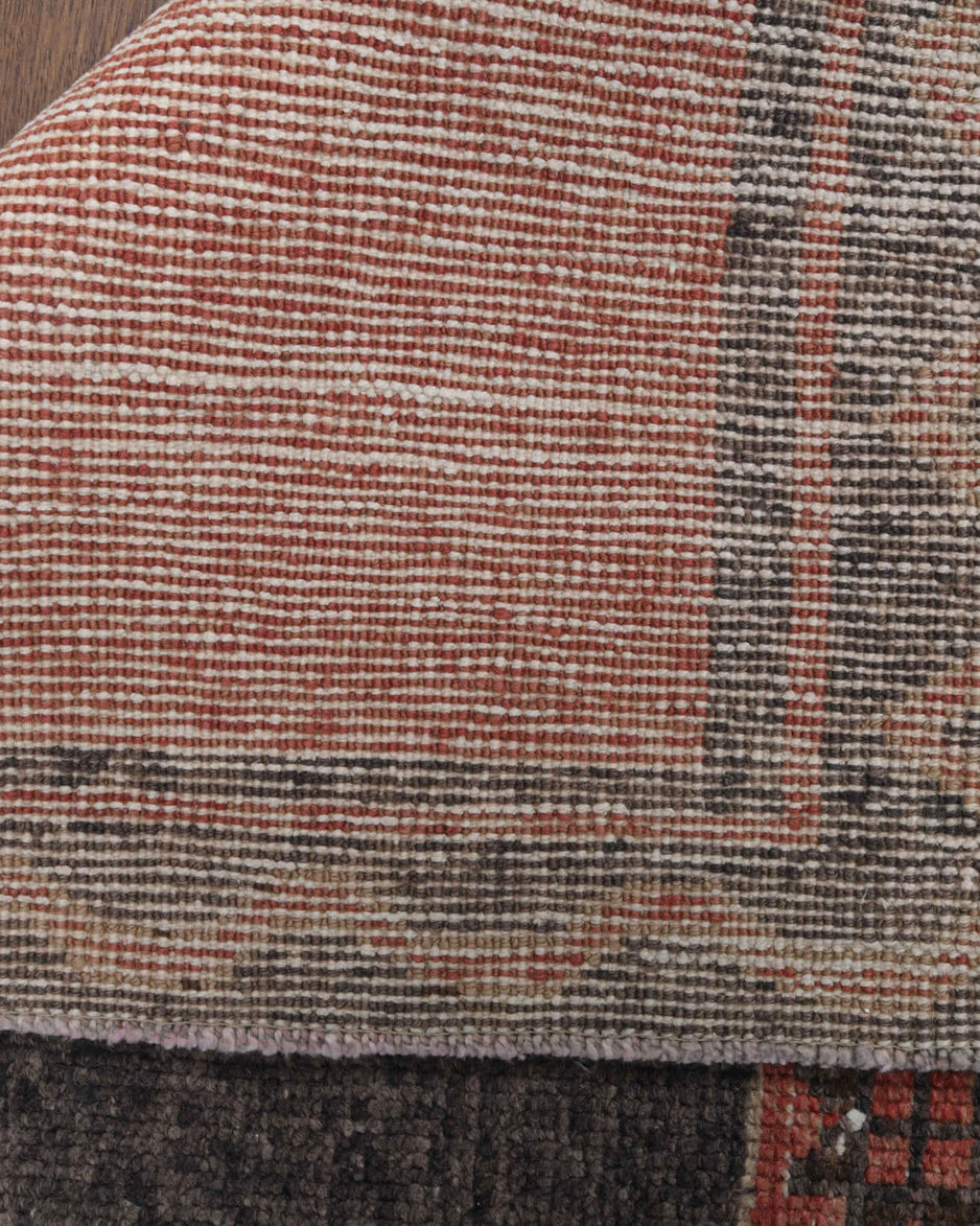 106x343 cm vintage Anatolian runner rug – Sebter, low pile, wool