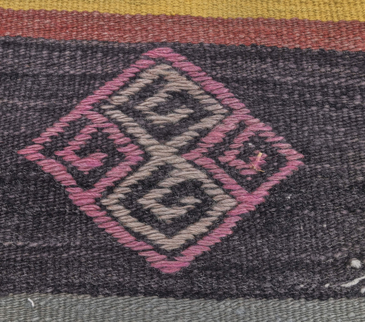116x325 cm vintage kilim Anatolian runner rug – Tuncbike, flatweave, wool
