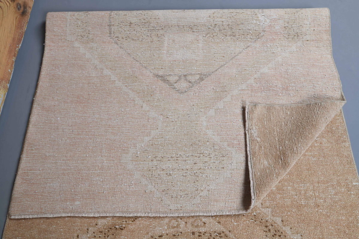 Turkish Vintage Oushak Runner Rug