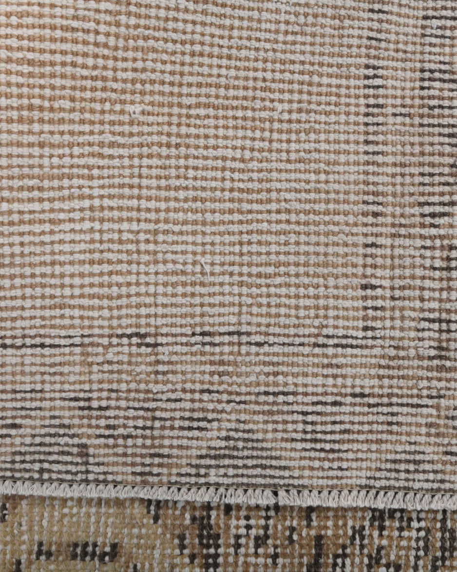 Sebpare runner: 1970s handmade Anatolian runner with oriental motifs and cotton backing