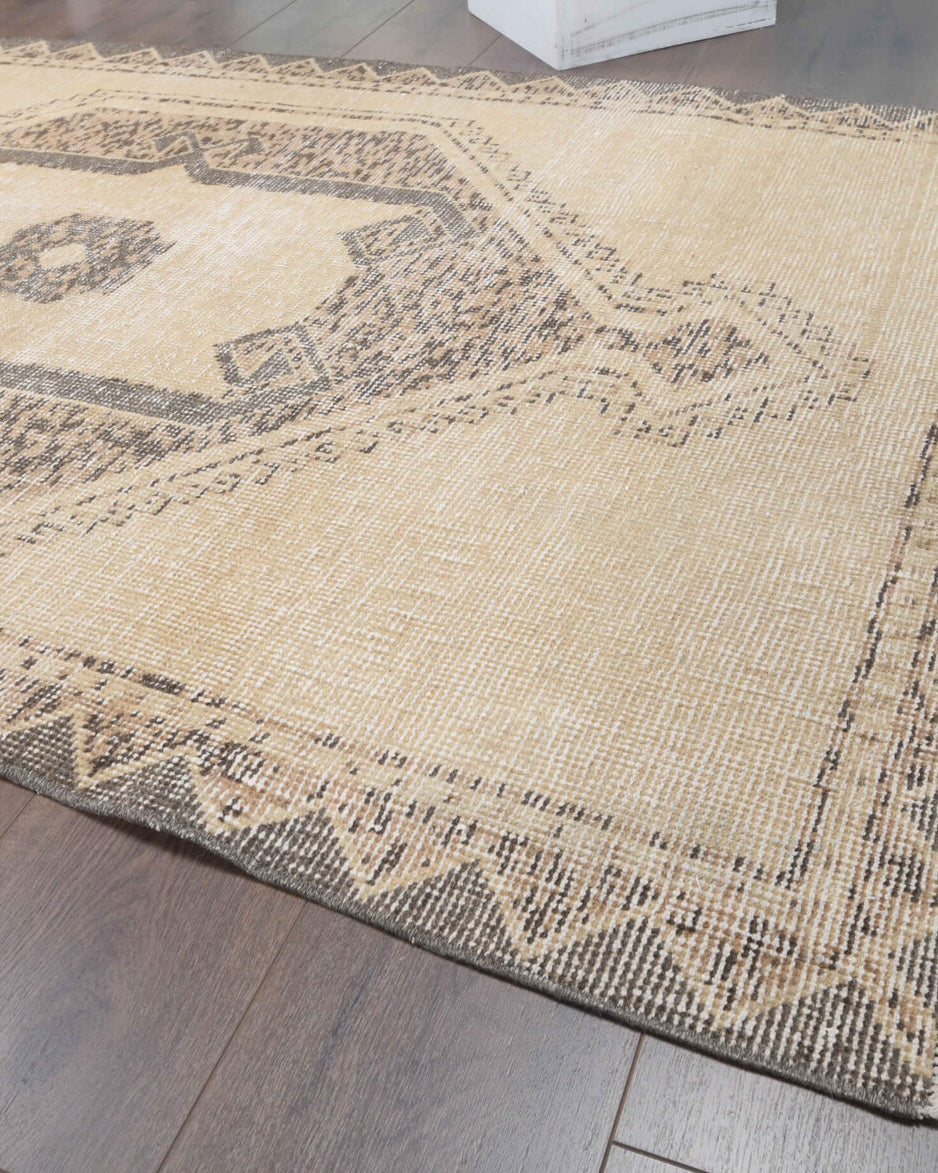 116x376 cm vintage Anatolian runner rug – Sebpare, low pile, wool