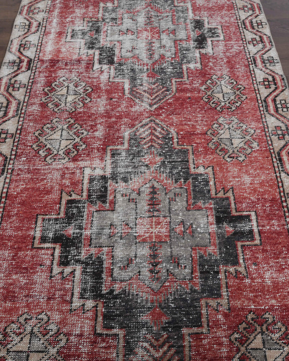One-of-a-kind 1970s Anatolian vintage runner rug in wool, 3'8" x 12'10"