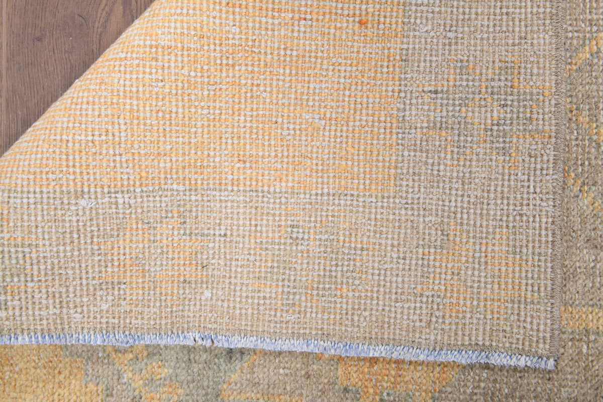 110x384 cm vintage Anatolian runner rug – Saffetsu, low pile, wool