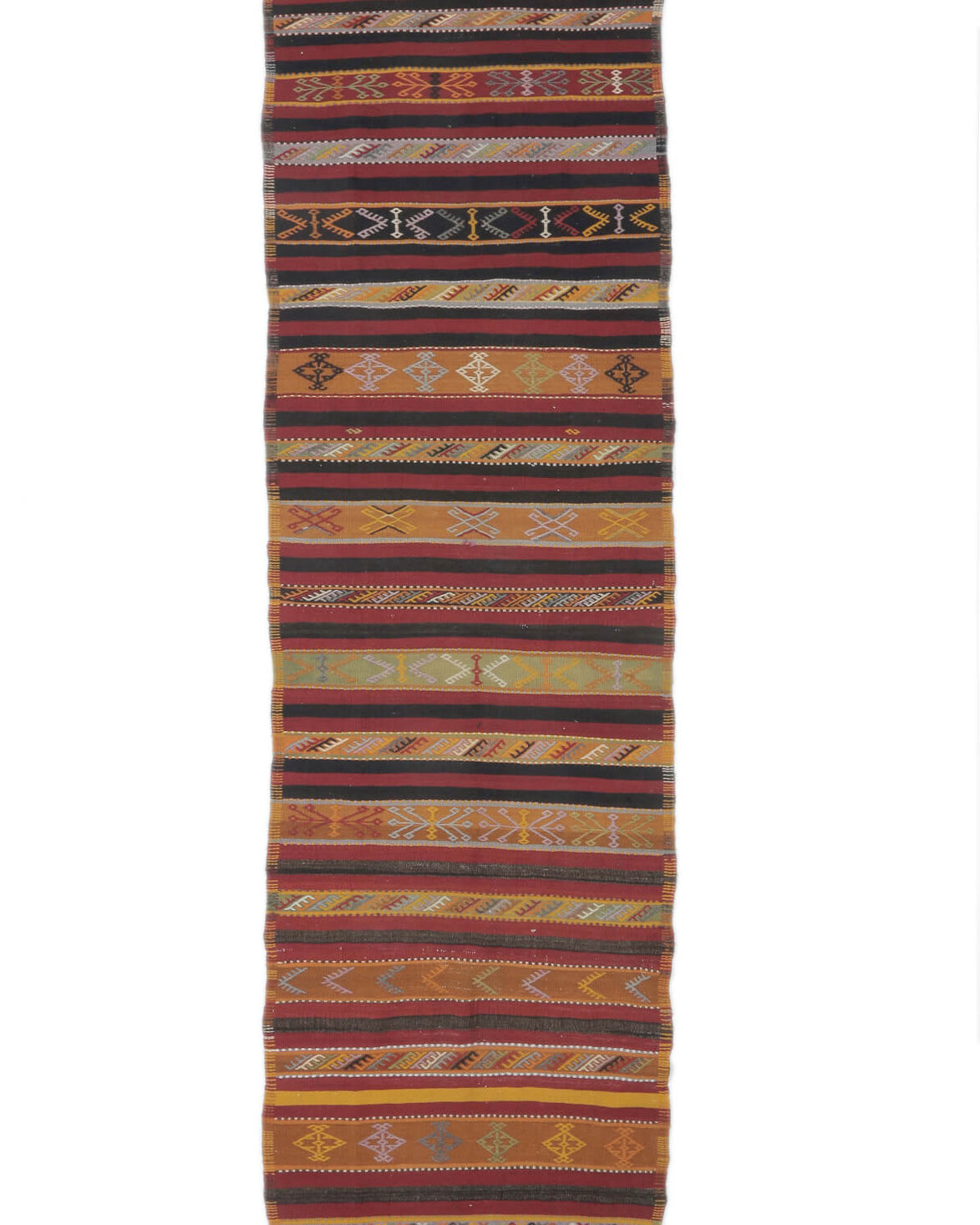 Vintage Sivas Kilim Runner Rug