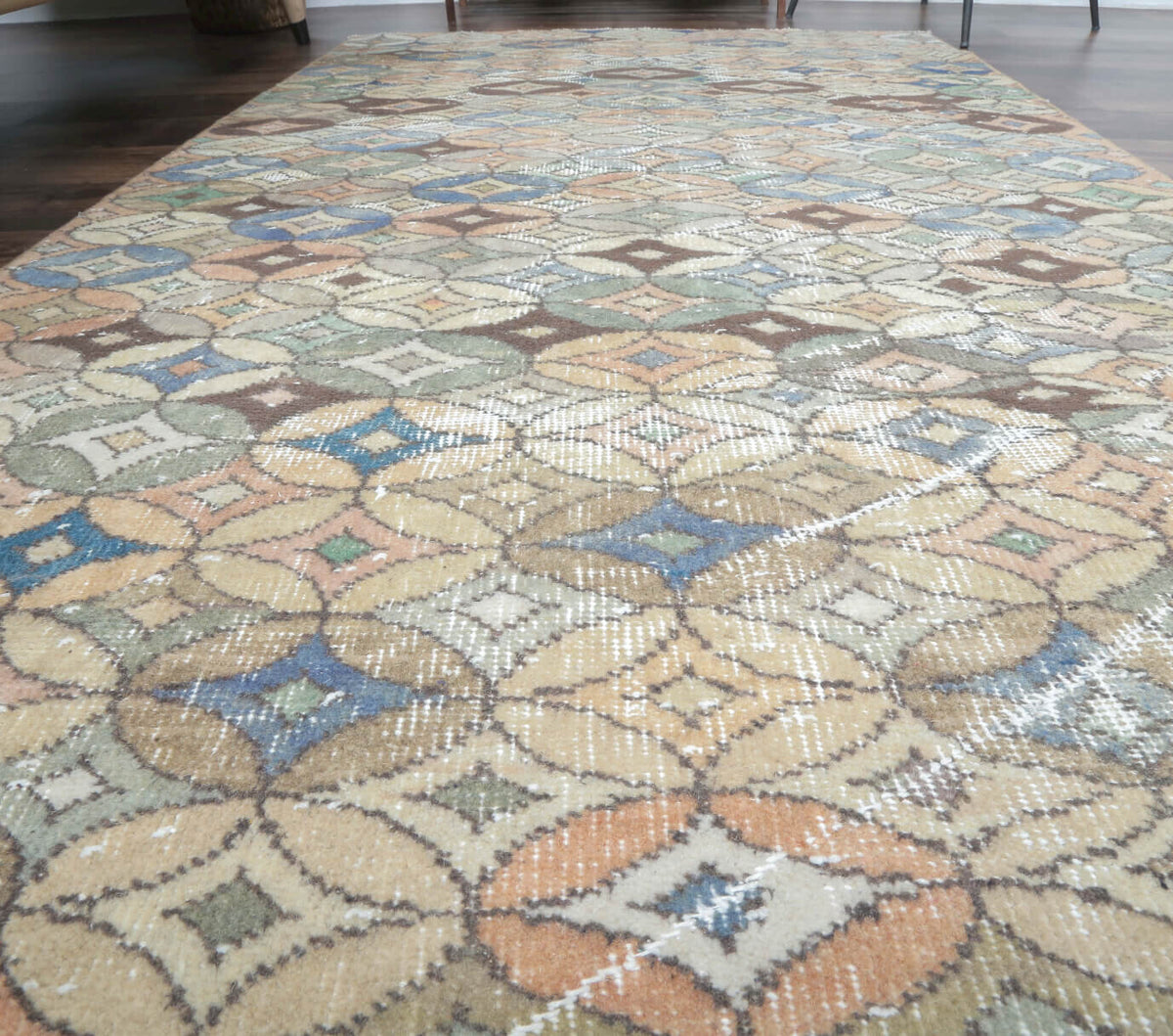 110x206 cm vintage Anatolian area rug – Irimene, low pile, wool