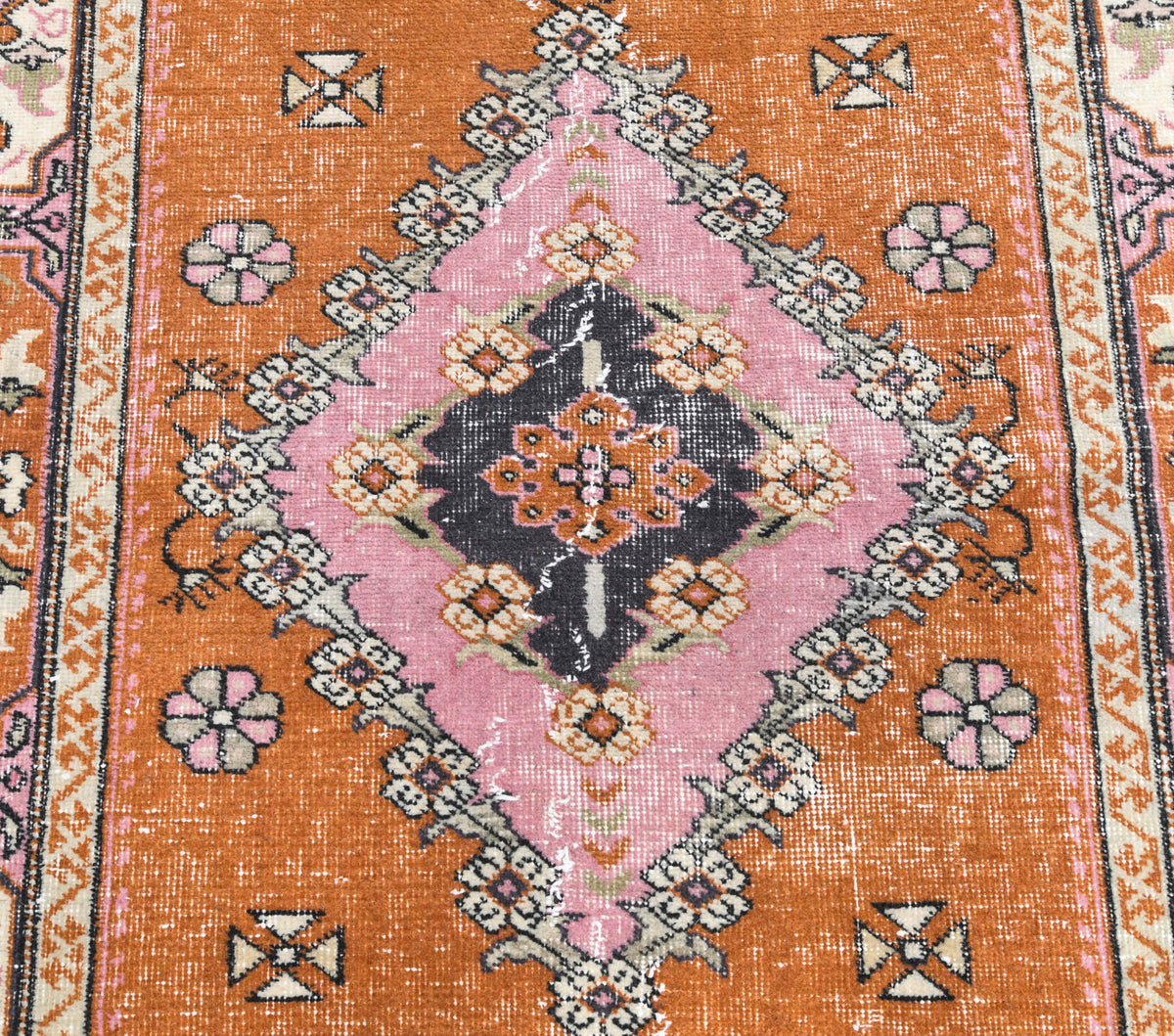 One-of-a-kind 1970s Anatolian vintage area rug in wool, 4'2" x 6'7"