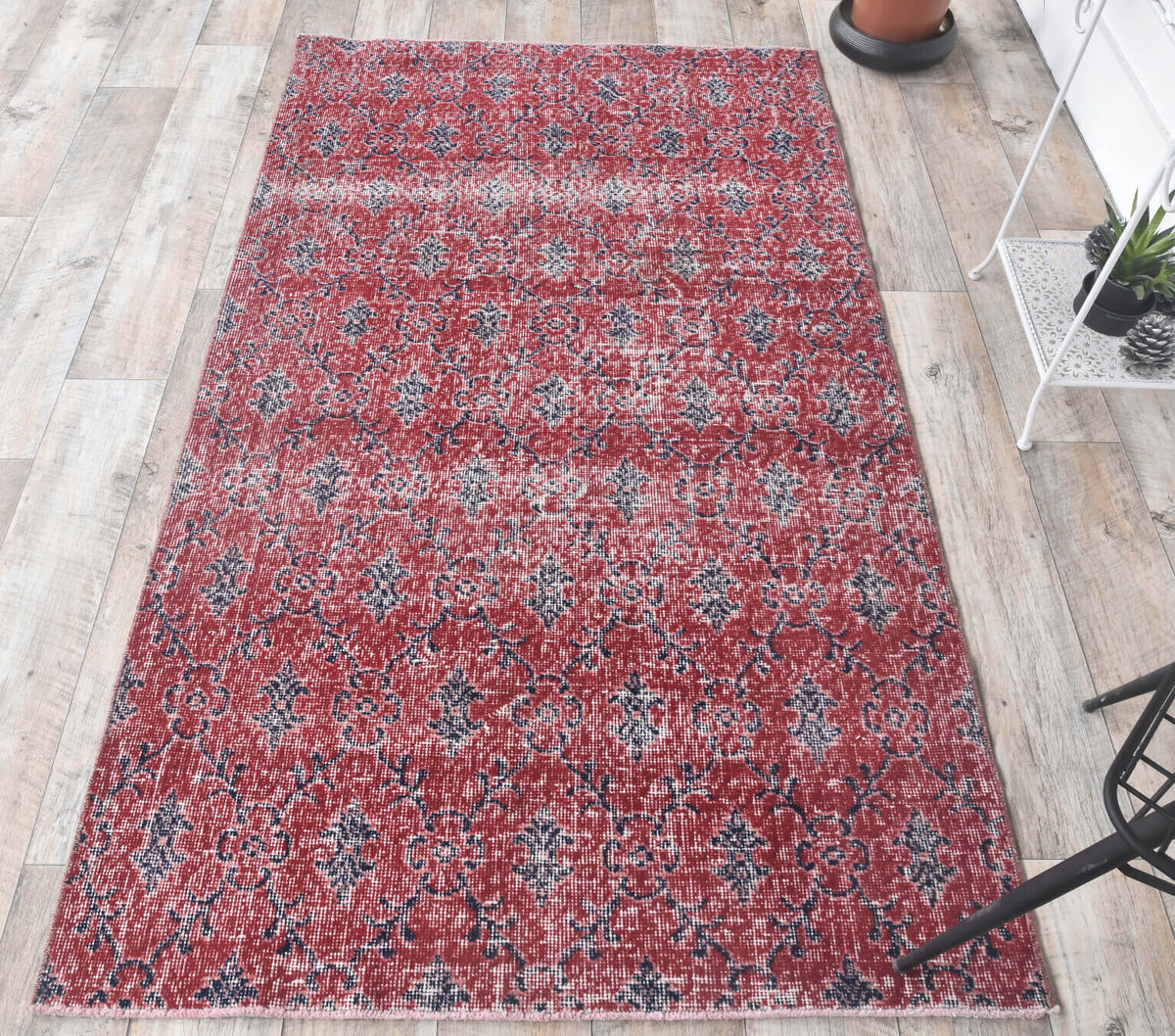 4x7 Vintage Turkish Handmade Anatolian Area Rug
