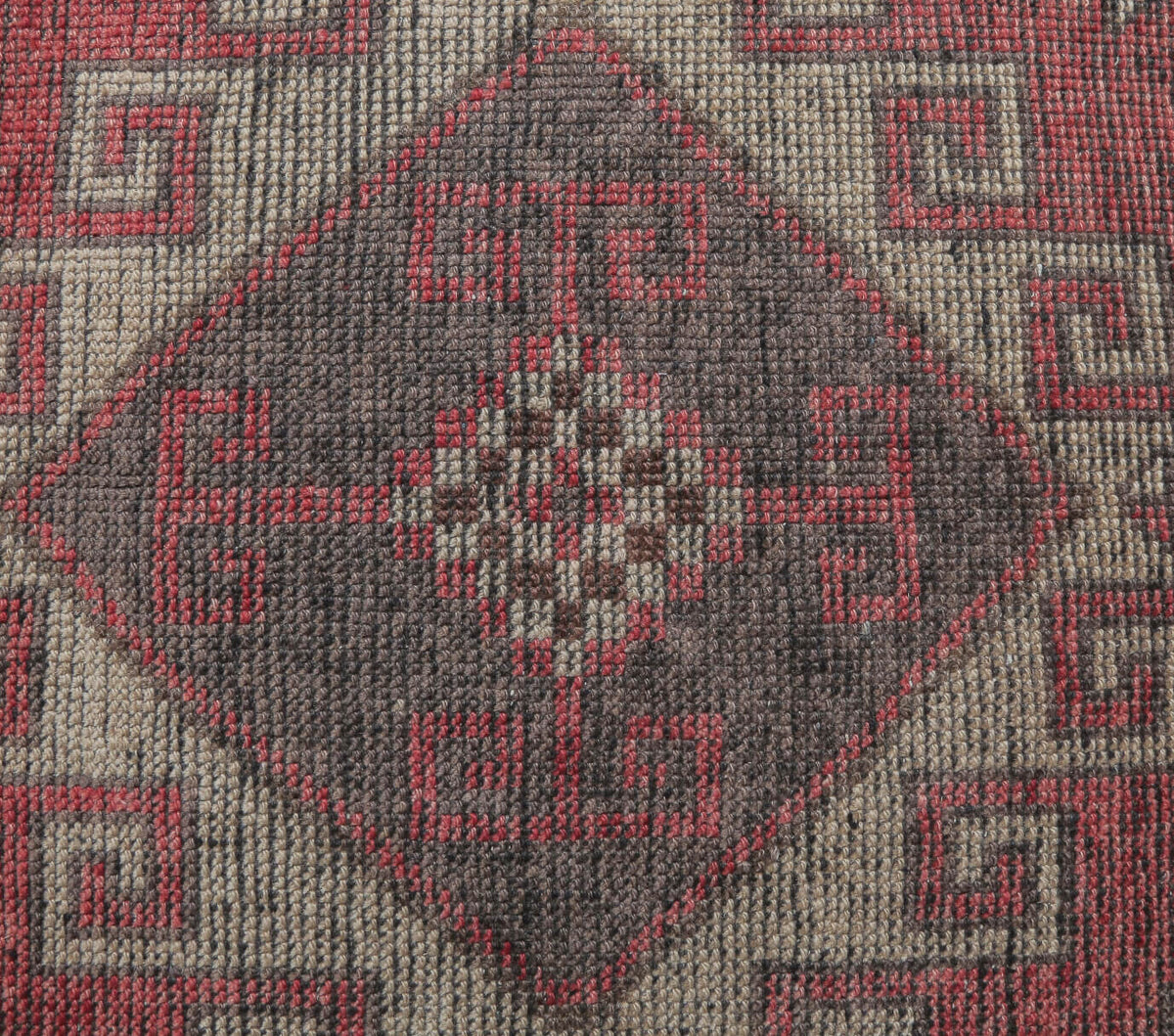 4x8 Vintage Handmade Red Diamond Area Rug