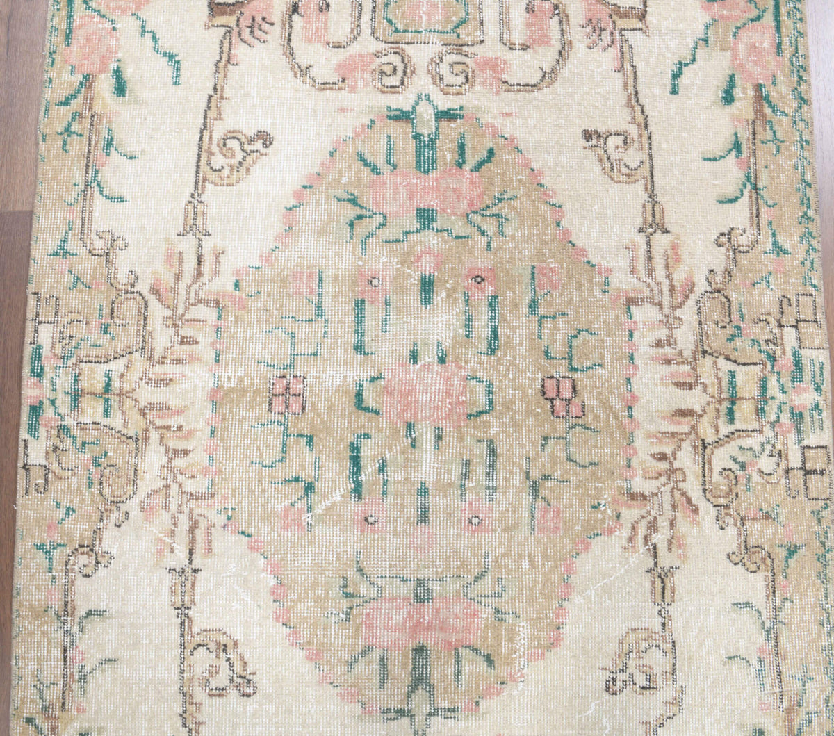 110x286 cm vintage Anatolian runner rug – Phemekleia, low pile, wool
