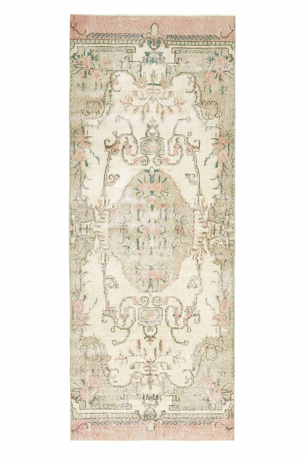 4x9 Wool Vintage Runner Rug