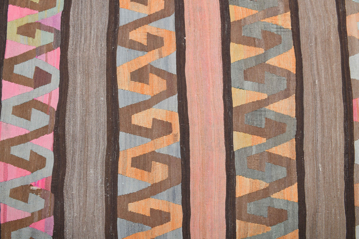 5x10 Wool Vintage Kilim Runner Rug