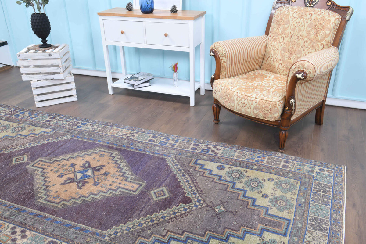 5x11 Wool Vintage Oushak Rug