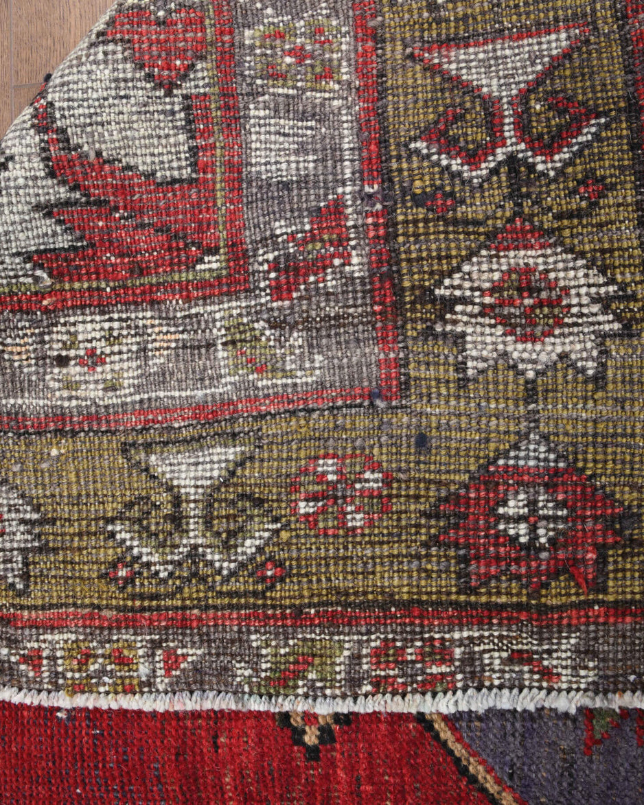 140x364 cm vintage Anatolian runner rug – Ruyasad, low pile, wool