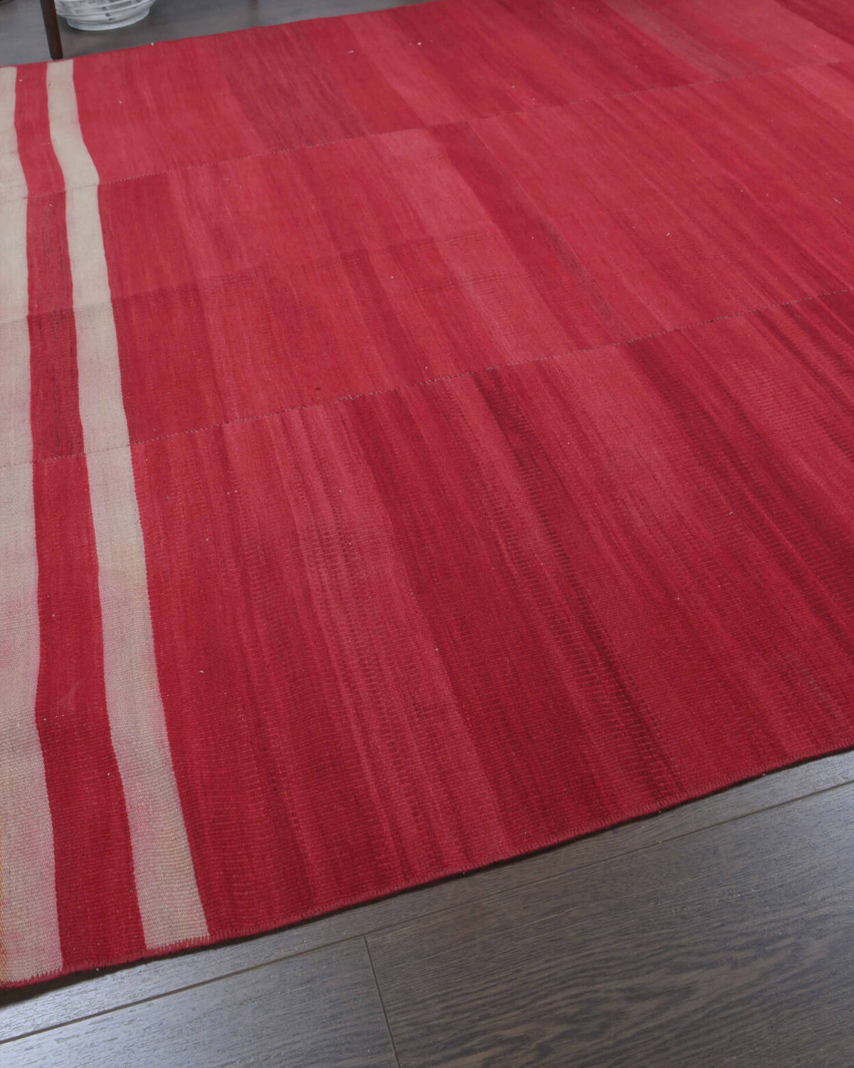 One-of-a-kind 1960s Anatolian vintage kilim rug in wool, 5'2" x 8'4"