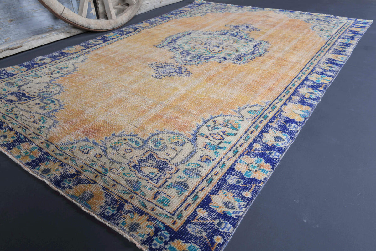 160x247 cm vintage Anatolian area rug – Hedymelpe, low pile, wool