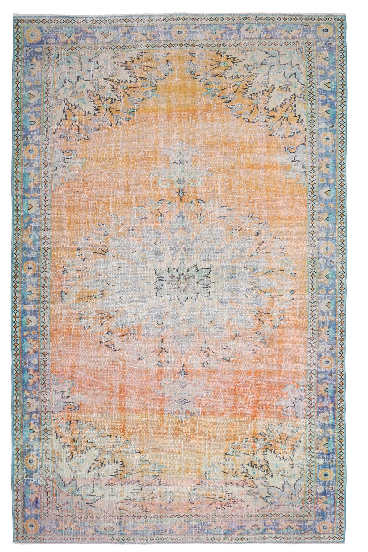 6x10 Handmade Vintage Oushak Area Rug