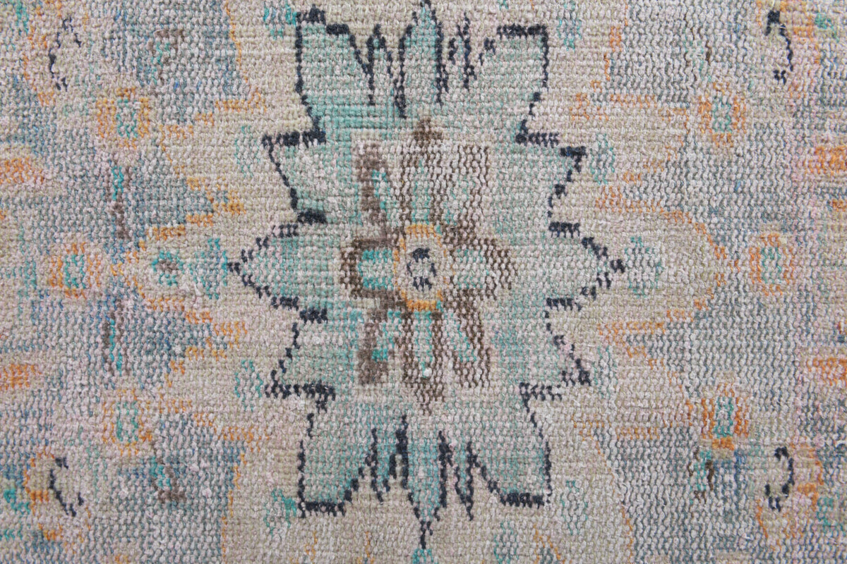 Authentic Anatolian antique washed vintage area rug (1970s) with oriental design – one-of-a-kind at Fame Rugs